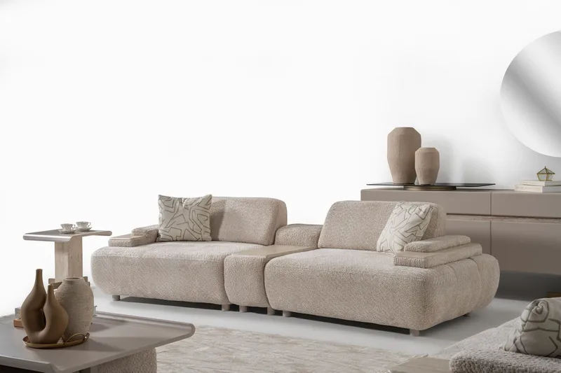 Bonavista 4-sits Soffa Bouclet - Beige - Möbler - Soffa - 4 sits soffa