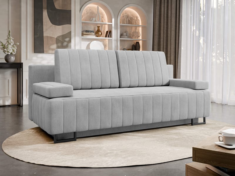 Bonsall 3-sits Bäddsoffa med förvaring - grå - Möbler - Soffa - Bäddsoffa