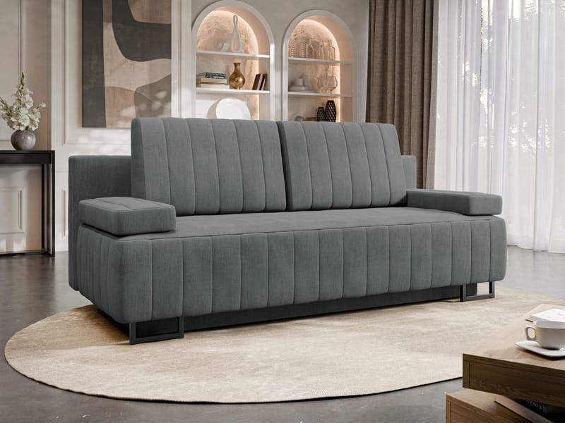 Bonsall 3-sits Bäddsoffa med förvaring - grå - Möbler - Soffa - Bäddsoffa
