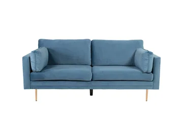 Boom Sammetssoffa 3-sits - Blå - Möbler - Soffa - Sammetssoffa