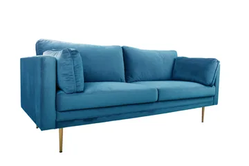 Boom Sammetssoffa 3-sits - Blå - Möbler - Soffa - Sammetssoffa