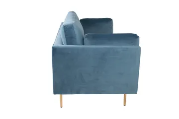 Boom Sammetssoffa 3-sits - Blå - Möbler - Soffa - Sammetssoffa