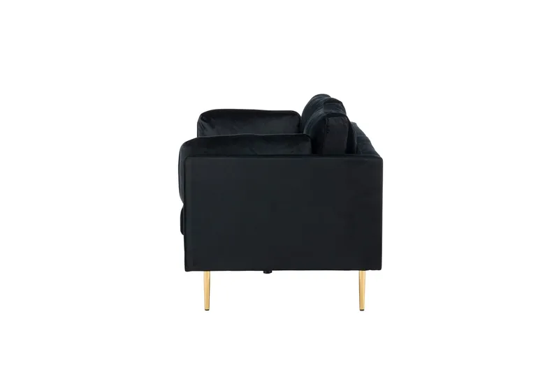 Boom Sammetssoffa 3-sits - Svart - Möbler - Soffa - Sammetssoffa