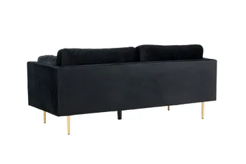 Boom Sammetssoffa 3-sits - Svart - Möbler - Soffa - Sammetssoffa