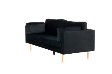 Boom Sammetssoffa 3-sits - Svart - Möbler - Soffa - Sammetssoffa