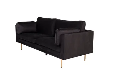 Boom Sammetssoffa 3-sits - Svart - Möbler - Soffa - Sammetssoffa