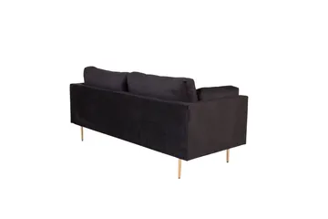 Boom Sammetssoffa 3-sits - Svart - Möbler - Soffa - Sammetssoffa