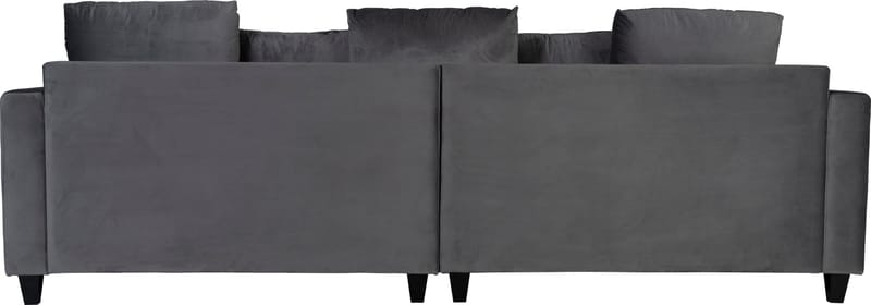 Brandy 4-sits soffa grå sammet - 270 cm bred och 114 cm djup - Mörkgrå - Möbler - Soffa - Sammetssoffa