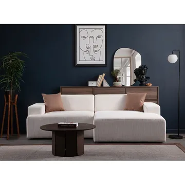 Branorin 3-sits Hörnsoffa - Krämvit - Möbler - Soffa - Divansoffor & schäslongsoffa