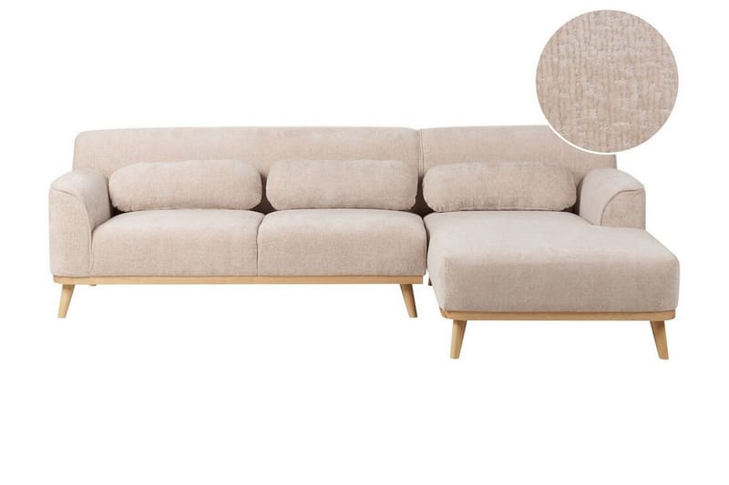 Bree Hörnsoffa 3-sits - Beige/Ljust trä - Möbler - Soffa - Bäddsoffa