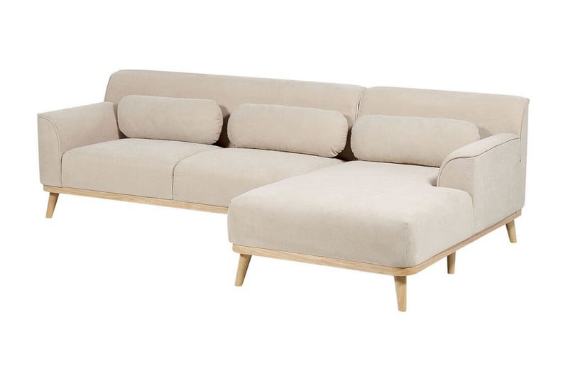 Bree Hörnsoffa 3-sits - Beige/Ljust trä - Möbler - Soffa - Bäddsoffa