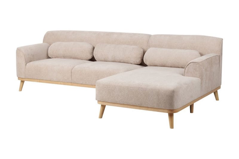 Bree Hörnsoffa 3-sits - Beige/Ljust trä - Möbler - Soffa - Bäddsoffa