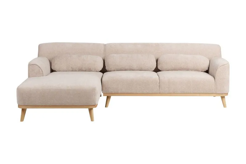 Bree Hörnsoffa 3-sits - Beige/Ljust trä - Möbler - Soffa - Bäddsoffa