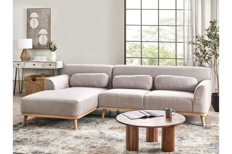 Bree Hörnsoffa 3-sits - Grå/Ljust trä - Möbler - Soffa - Bäddsoffa