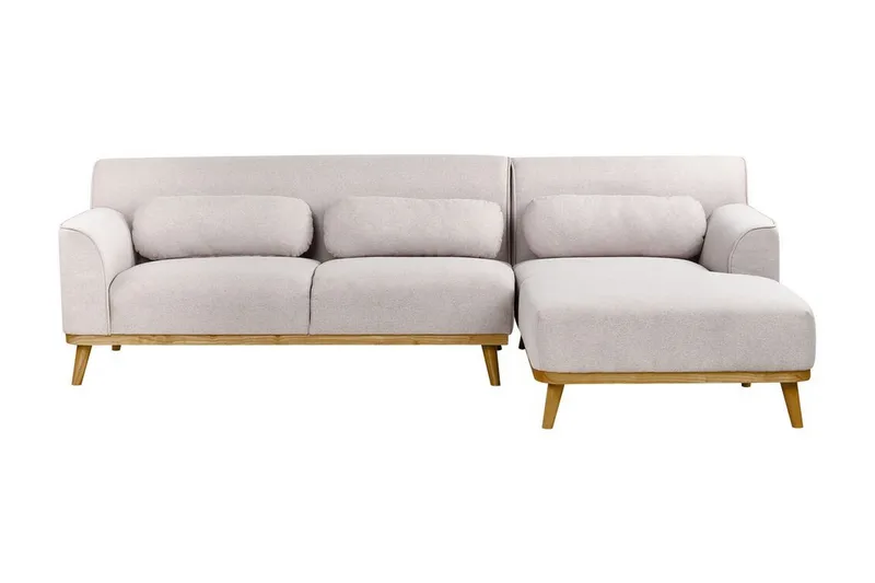 Bree Hörnsoffa 3-sits - Grå/Ljust trä - Möbler - Soffa - Bäddsoffa