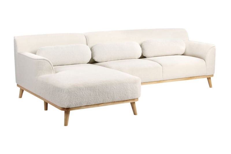 Bree Hörnsoffa 3-sits - Vit/Ljust trä - Möbler - Soffa - Bäddsoffa