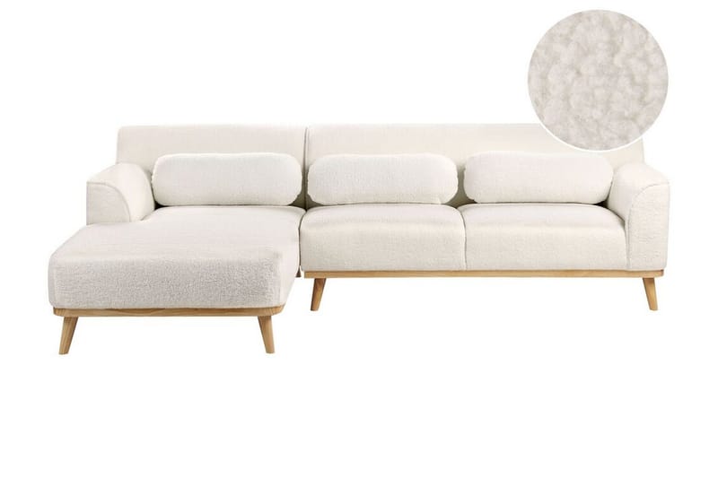 Bree Hörnsoffa 3-sits - Vit/Ljust trä - Möbler - Soffa - Bäddsoffa
