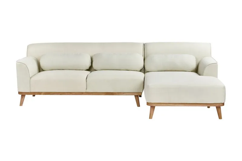 Bree Hörnsoffa 3-sits - Vit/Ljust trä - Möbler - Soffa - Bäddsoffa