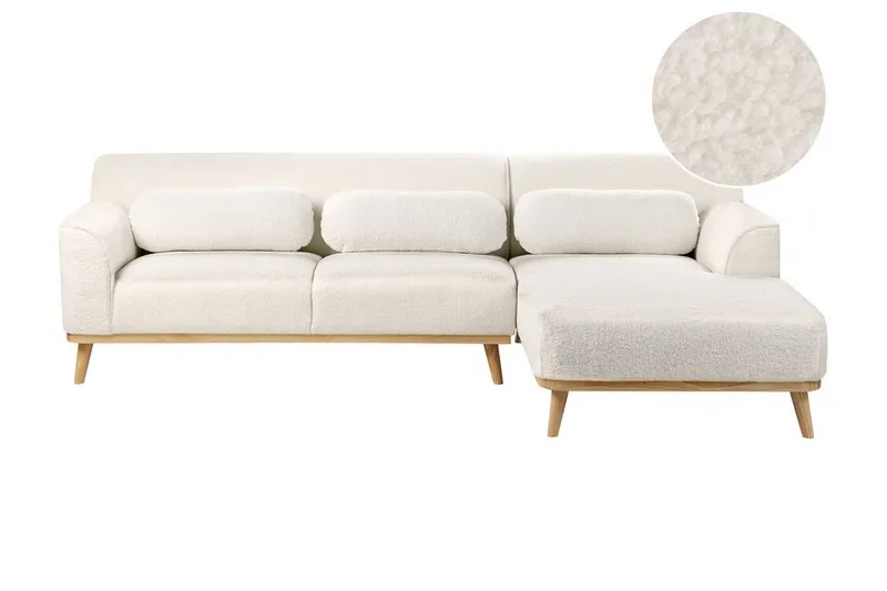 Bree Hörnsoffa 3-sits - Vit/Ljust trä - Möbler - Soffa - Bäddsoffa