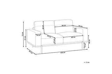 Bruna Soffa 2-sits - Svart - Möbler - Soffa - Skinnsoffor