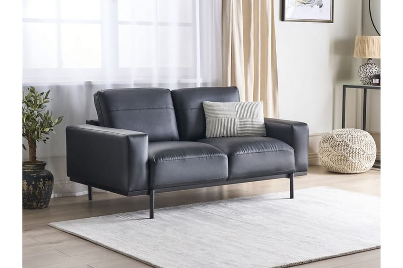 Bruna Soffa 2-sits - Svart - Möbler - Soffa - Skinnsoffor