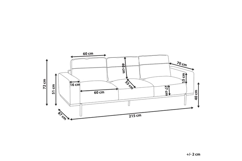 Bruna Soffa 3-sits - Brun - Möbler - Soffa - Skinnsoffor