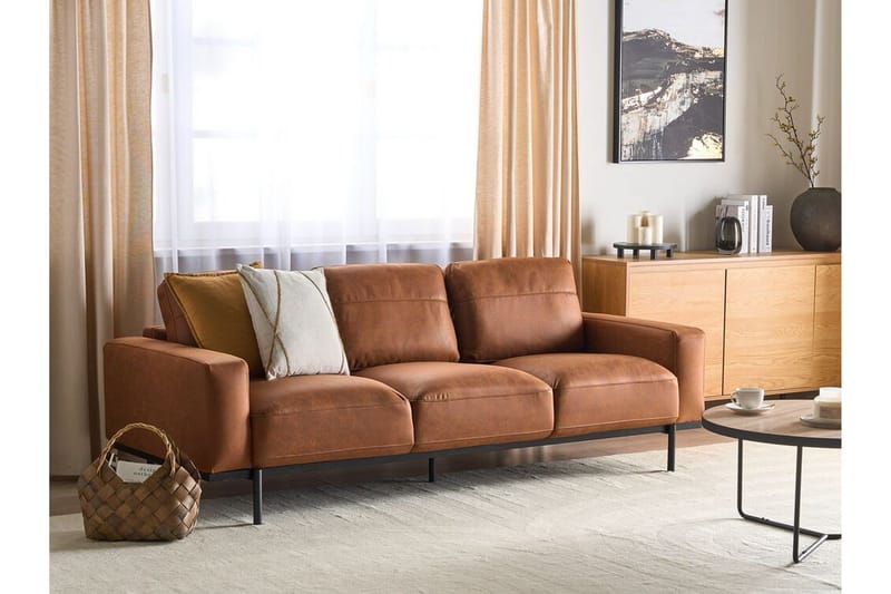 Bruna Soffa 3-sits - Brun - Möbler - Soffa - Skinnsoffor