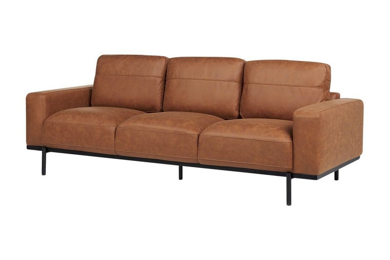 Bruna Soffa 3-sits - Brun - Möbler - Soffa - Skinnsoffor