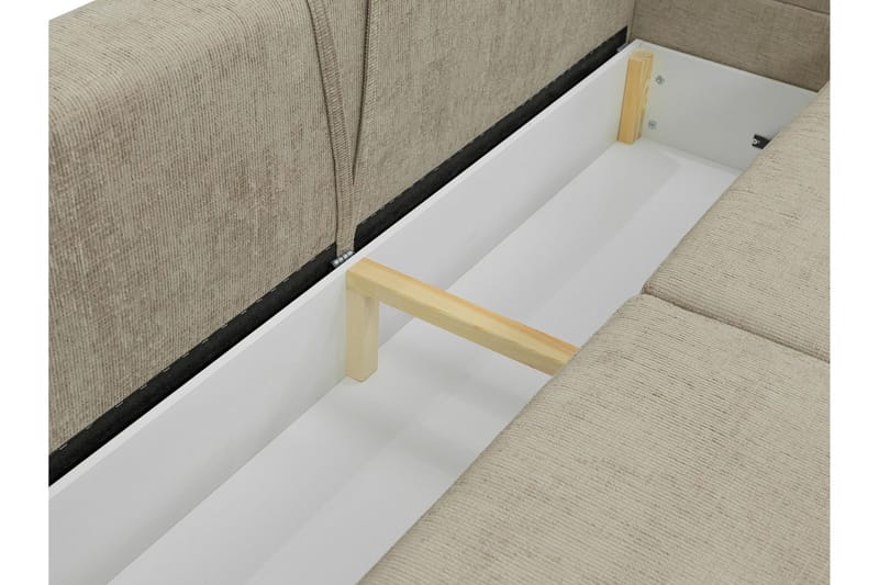 Busness Bäddsoffa 3-sits i Plysch - Beige - Möbler - Soffa - Bäddsoffa