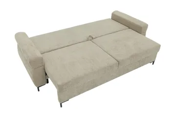 Busness Bäddsoffa 3-sits i Plysch - Grå - Möbler - Soffa - Bäddsoffa