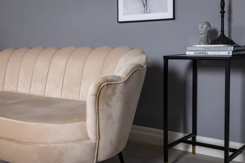 Calais 3-sits Soffa Sammet - Beige - Möbler - Soffa - Sammetssoffa