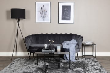 Calais 3-sits Soffa Sammet - Mörkgrå - Möbler - Soffa - Sammetssoffa