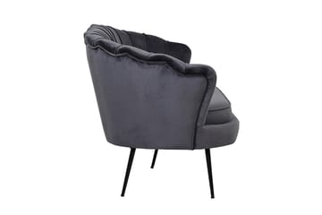Calais 3-sits Soffa Sammet - Mörkgrå - Möbler - Soffa - Sammetssoffa