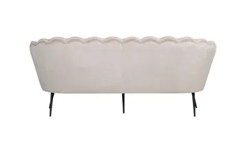 Calais 3-sits Svängd Soffa 180 cm i Sammet - Beige - Möbler - Soffa - Sammetssoffa