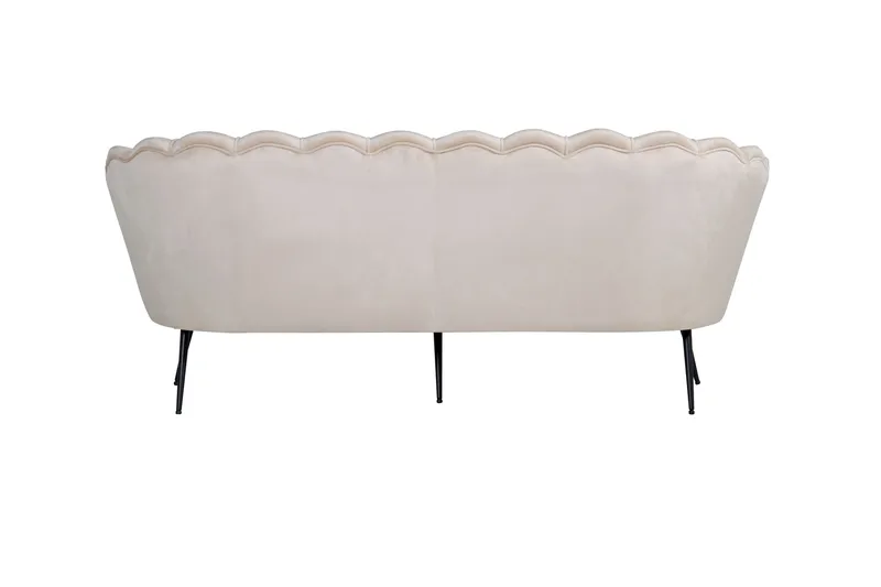 Calais 3-sits Svängd Soffa 180 cm i Sammet - Beige - Möbler - Soffa - Sammetssoffa