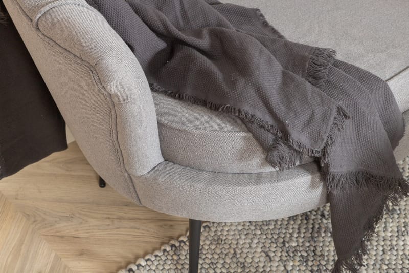 Calais 3-sits Svängd Soffa 180 cm i Tyg - Grå - Möbler - Soffa - 3 sits soffa