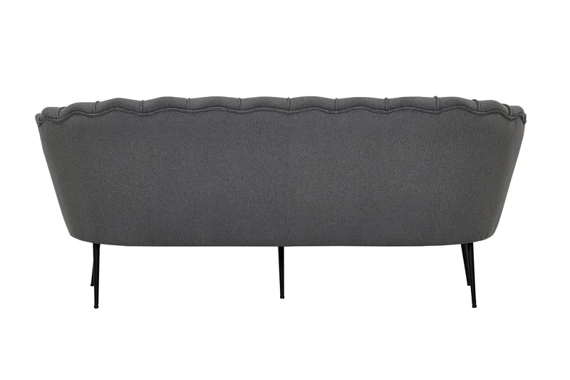 Calais 3-sits Svängd Soffa 180 cm i Tyg - Grå - Möbler - Soffa - 3 sits soffa
