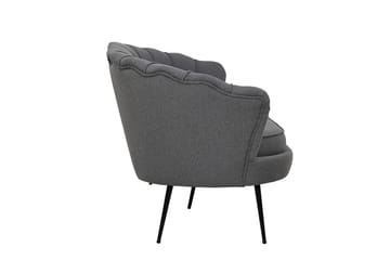 Calais 3-sits Svängd Soffa 180 cm i Tyg - Grå - Möbler - Soffa - 3 sits soffa