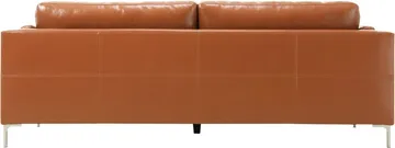 Cansas 3-sits soffa brunt konstläder - 200 cm lång - Cognac matt - Möbler - Soffa - Skinnsoffor