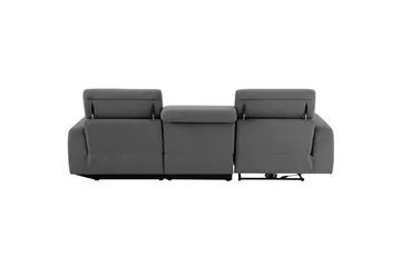 Capena 3-sits Högervänd L-formad Hörnsoffa 275 cm med Recliner i Tyg - Grå - Möbler - Soffa - Biosoffa & reclinersoffa