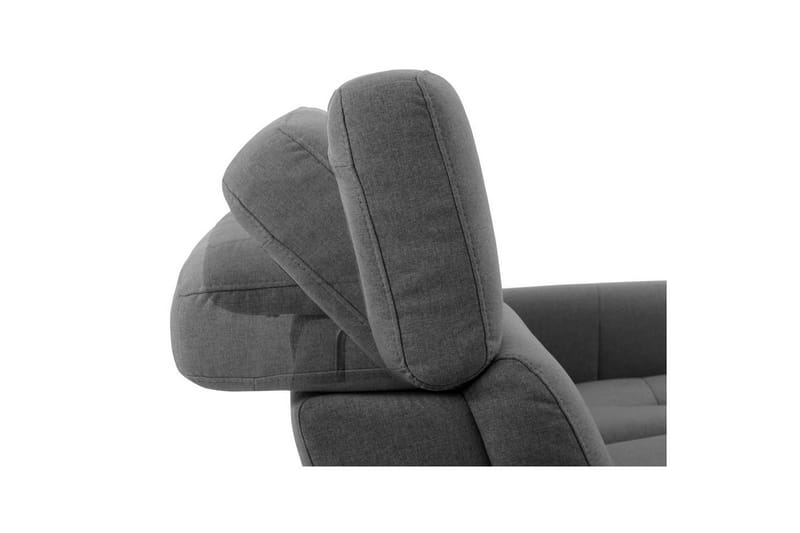 Capena 3-sits Högervänd L-formad Hörnsoffa 275 cm med Recliner i Tyg - Grå - Möbler - Soffa - Biosoffa & reclinersoffa