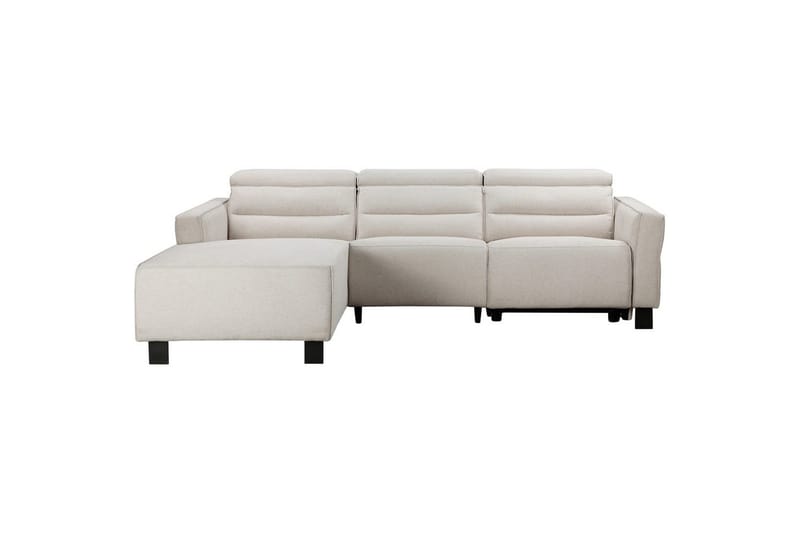 Carpari 3-sits Vänster L-formad Hörnsoffa med Recliner i Konstläder, Vit