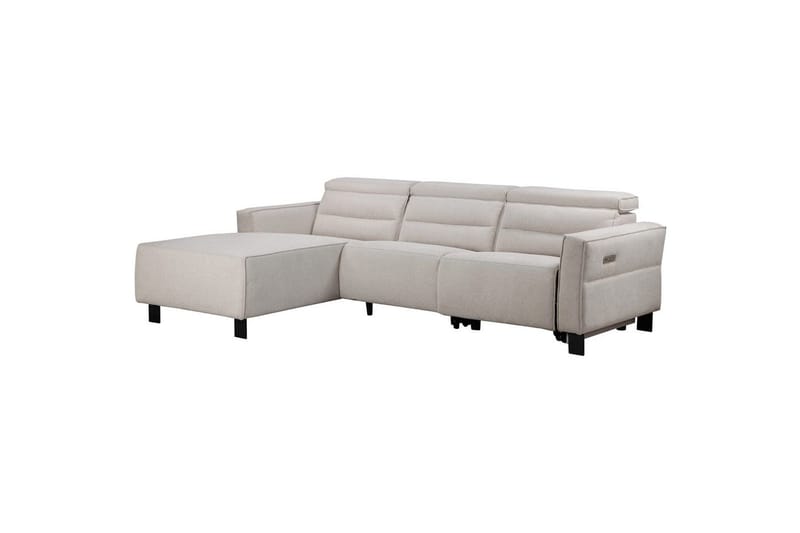 Carpari 3-sits Vänster L-formad Hörnsoffa med Recliner i Konstläder - Vit - Möbler - Soffa - Biosoffa & reclinersoffa