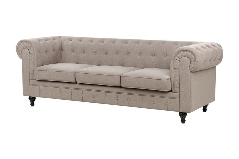 Casonya Soffa 3-sits - Beige/Mörkt trä - Möbler - Soffa - 3 sits soffa