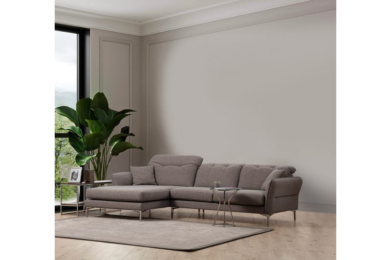 Chandara Soffa m. Divan 5-sits - Grå - Möbler - Soffa - Divansoffor & schäslongsoffa