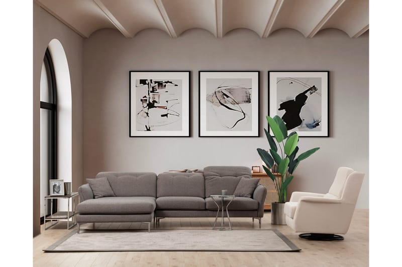 Chandara Soffa m. Divan 5-sits - Grå - Möbler - Soffa - Divansoffor & schäslongsoffa