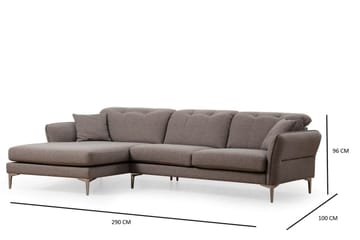 Chandara Soffa m. Divan 5-sits - Grå - Möbler - Soffa - Divansoffor & schäslongsoffa