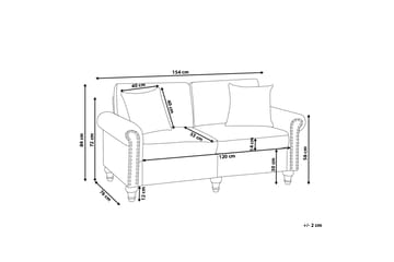 Cher Soffa 2-sits - Beige/Mörkt trä - Möbler - Soffa - 2 sits soffa