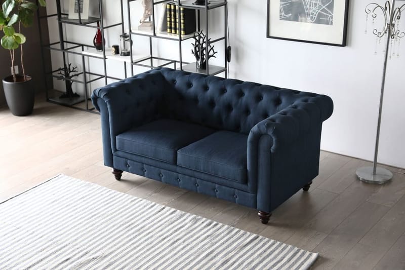 Chesterfield 2-sits soffa blå - Herron - Blå - Möbler - Soffa - Chesterfield soffa