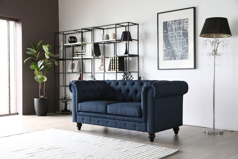 Chesterfield 2-sits soffa blå - Herron - Blå - Möbler - Soffa - Chesterfield soffa